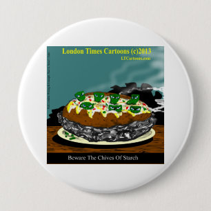Pas Op Voor De Stijfselrijke Biesjes Funny Potato Ronde Button 4,0 Cm