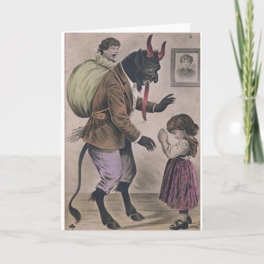 Pas op voor de traditionele Krampus Holiday kaart (Voorkant)