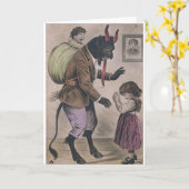 Pas op voor de traditionele Krampus Holiday kaart (Gele Bloem)