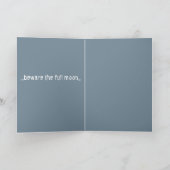 Pas op voor de Volle Maan Halloween Kaart (Binnen)