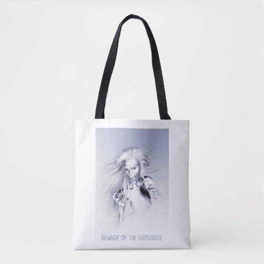 Pas op voor de Vorstbeet. Ijs vampier Tote Bag (Voorkant)