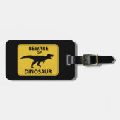 Pas op voor Dinosaur Bagagelabel (Voorkant horizontaal)
