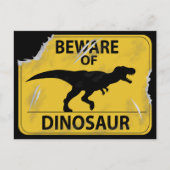 Pas op voor Dinosaur (beschadigd) Briefkaart (Voorkant)