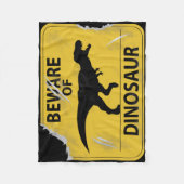 Pas op voor Dinosaur (beschadigd) Fleece Deken (Voorkant)