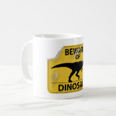 Pas op voor Dinosaur (beschadigd) Koffiemok (Voorkant links)