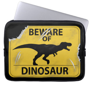 Pas op voor Dinosaur (beschadigd) Laptop Sleeve