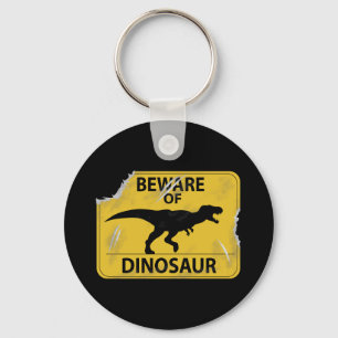Pas op voor Dinosaur (beschadigd) Sleutelhanger