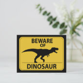 Pas op voor Dinosaur Briefkaart (Staand voorkant)