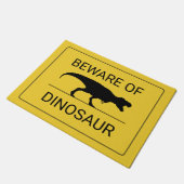 Pas op voor Dinosaur Funny Doormat Deurmat (Schuin)