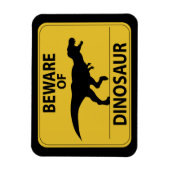 Pas op voor Dinosaur Magneet (Verticaal)