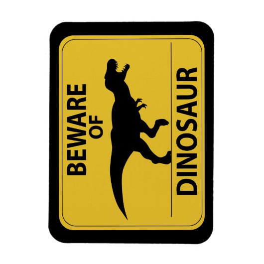 Pas op voor Dinosaur Magneet (Verticaal)