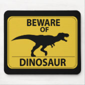 Pas op voor Dinosaur Muismat (Voorkant)