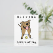 Pas op voor Dog (als je een tennisbal bent) Briefkaart (Staand voorkant)