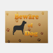 Pas op voor Dog Deurmat (Voorkant)