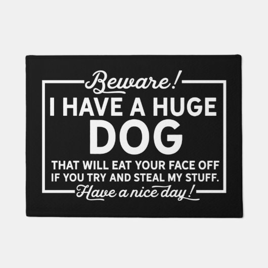 Pas op voor Dog Doormat Deurmat (Voorkant)