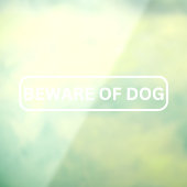 Pas op voor Dog Storefront Decal (Vel 3)