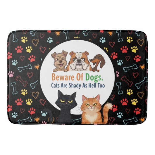 Pas op voor Dog & The Cat is Shady als Hell Too Badmat (Voorkant)