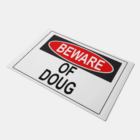 Pas op voor Doug Doormat Deurmat (Schuin)