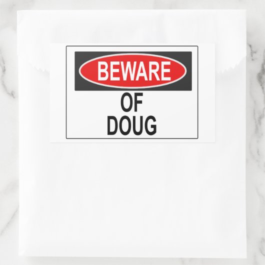 Pas op voor Doug Sticker (Tas)