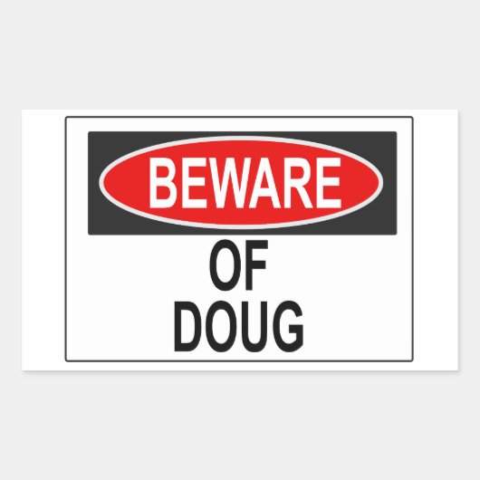 Pas op voor Doug Sticker (Voorkant)