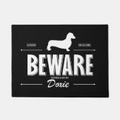Pas op voor Doxie (glad) Deurmat (Voorkant)