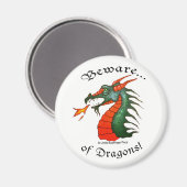 Pas op voor draken magneet (Voorkant / Achterkant)