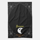 Pas op voor een moderne, minimale ghost Halloween- Theedoek (Verticaal)