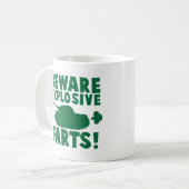Pas op voor EXPLOSIEVE FARTS! Koffiemok (Voorkant links)