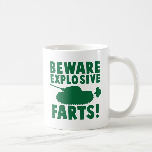 Pas op voor EXPLOSIEVE FARTS! Koffiemok (Rechts)