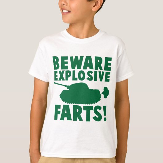 Pas op voor EXPLOSIEVE FARTS! T-shirt (Voorkant)