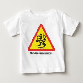 Pas op voor Finse Leeuwen Baby T-Shirt