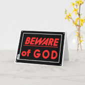 Pas op voor God Parodie Yard teken Kaart (Gele Bloem)