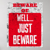 Pas op voor goed gewoon oppassen teken, geen overt poster (Voorkant)