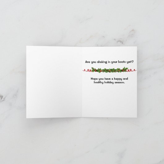 Pas op voor Gorilla Santa Christmas Kaart (Binnen)