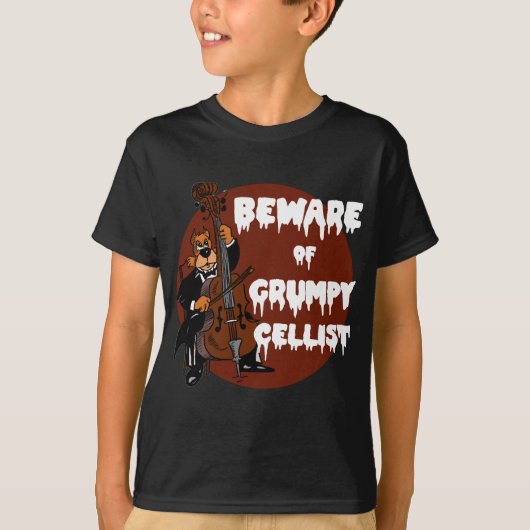 Pas op voor Grumpy Cellist T-shirt (Voorkant)