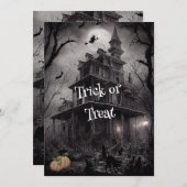 Pas op voor heksen Halloween Party uitnodiging (Voorkant / Achterkant)