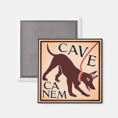 Pas op voor het Afbeelding "Cave Canem" Greco-Roma Magneet (Voorkant / Achterkant)