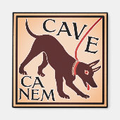 Pas op voor het Afbeelding "Cave Canem" Greco-Roma Magneet (Voorkant)