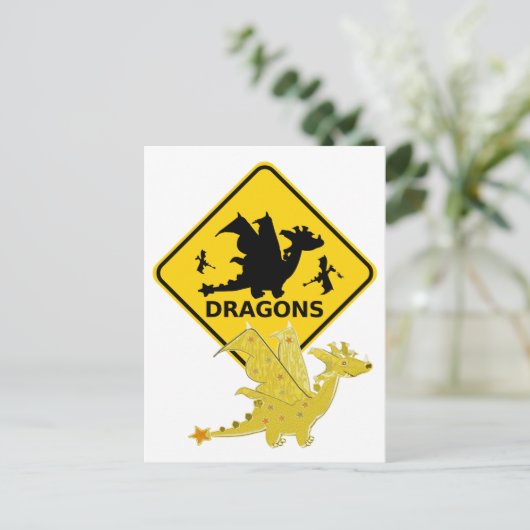 Pas op voor het Briefkaart van de Dragon van de Ca (Staand voorkant)