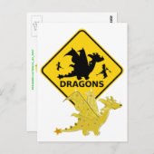Pas op voor het Briefkaart van de Dragon van de Ca (Voorkant / Achterkant)