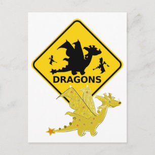 Pas op voor het Briefkaart van de Dragon van de Ca