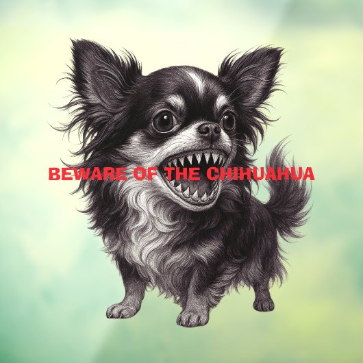 Pas op voor het chihuahua teken grappig raamsticker (Vel 3)