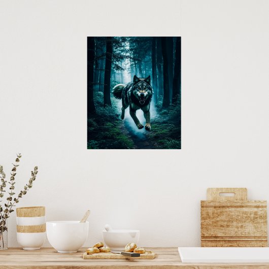 Pas op voor het Full Moon Poster (Keuken)