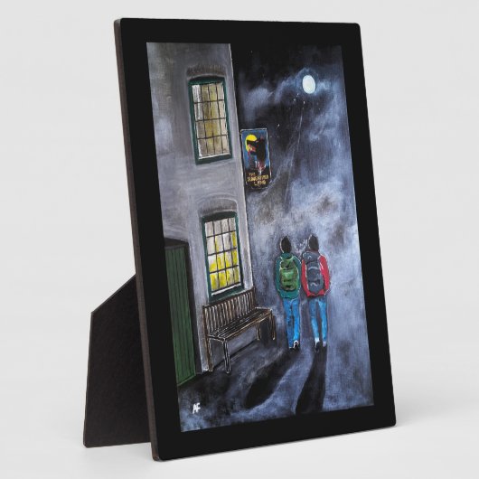 Pas op voor het Maan Schilderij van Alfred Fox Fotoplaat (Zijkant)