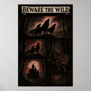 Pas op voor het wild - Gothic Forest Creatures Com Poster