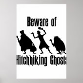 Pas op voor Hitchhiking Ghosts Funny Halloween Gif Poster (Voorkant)