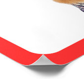 Pas op voor hond Pomeranian Poster (Hoek)