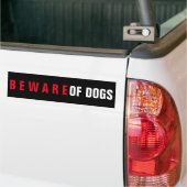 PAS OP VOOR HONDEN GLANZENDE STICKER (Op Truck)