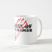 Pas op voor honingbadger koffiemok (Voorkant rechts)