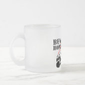Pas op voor honingbadger matglas koffiemok (Links)